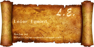 Leier Egmont névjegykártya